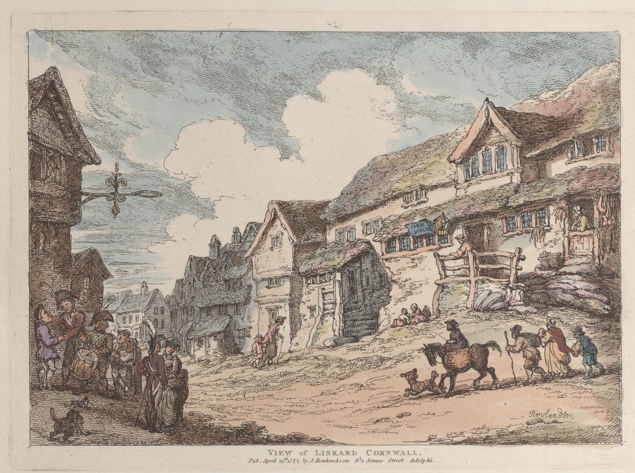 Vista de Liskard, na Cornualha de Thomas Rowlandson