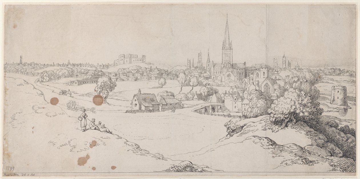 Vista de Norwich From St. James Hill, 1799., 1799. de Thomas Rowlandson