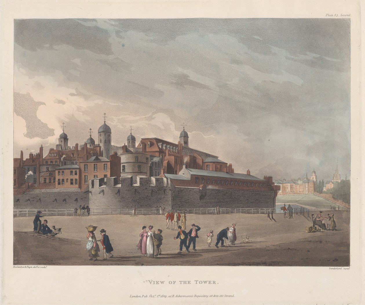 Vista da Torre, 1º de outubro de 1809., 1º de outubro de 1809 de Thomas Rowlandson