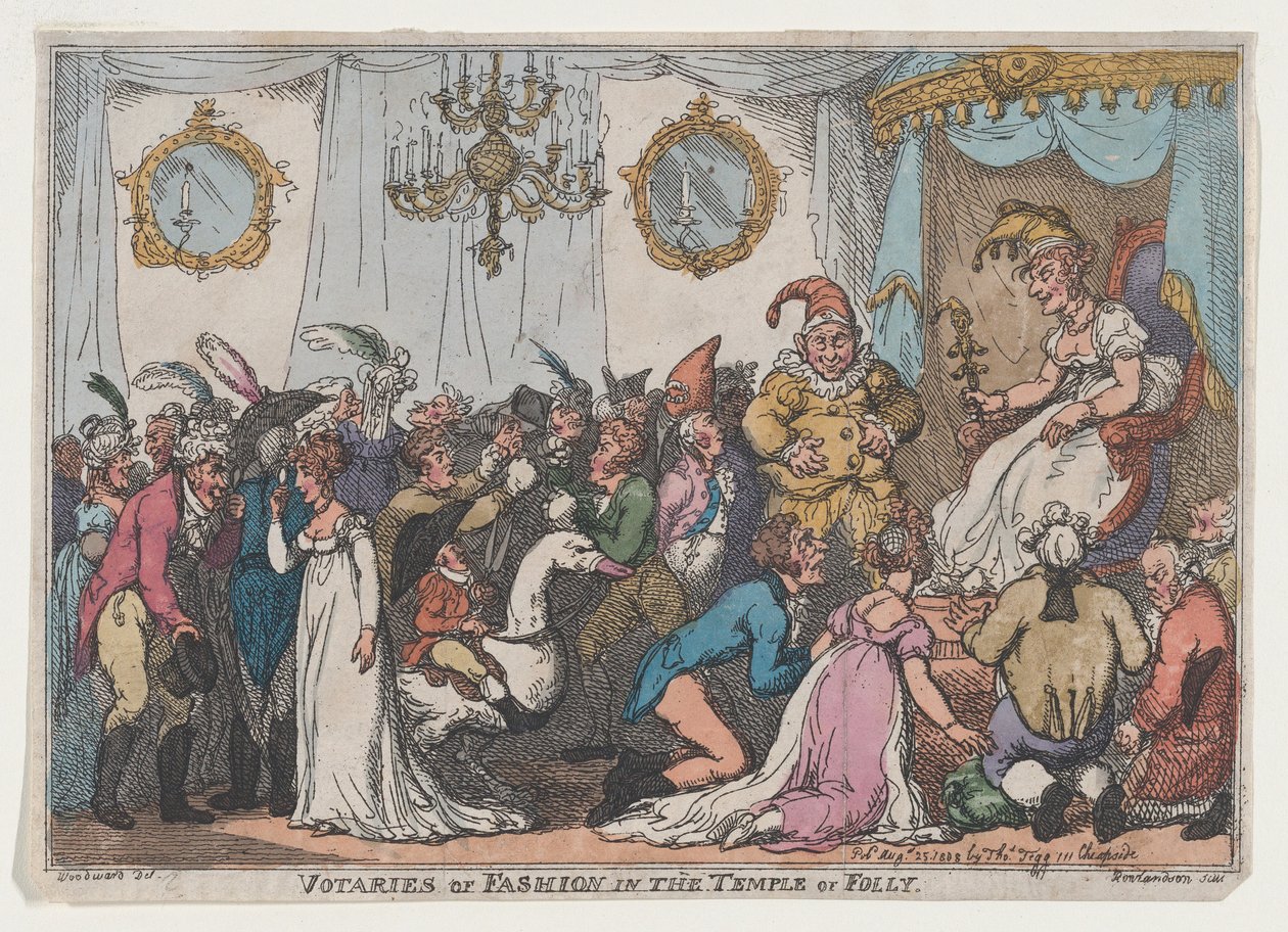 Votaries of Fashion in the Temple of Folly, 25 de agosto de 1808., 25 de agosto de 1808. de Thomas Rowlandson