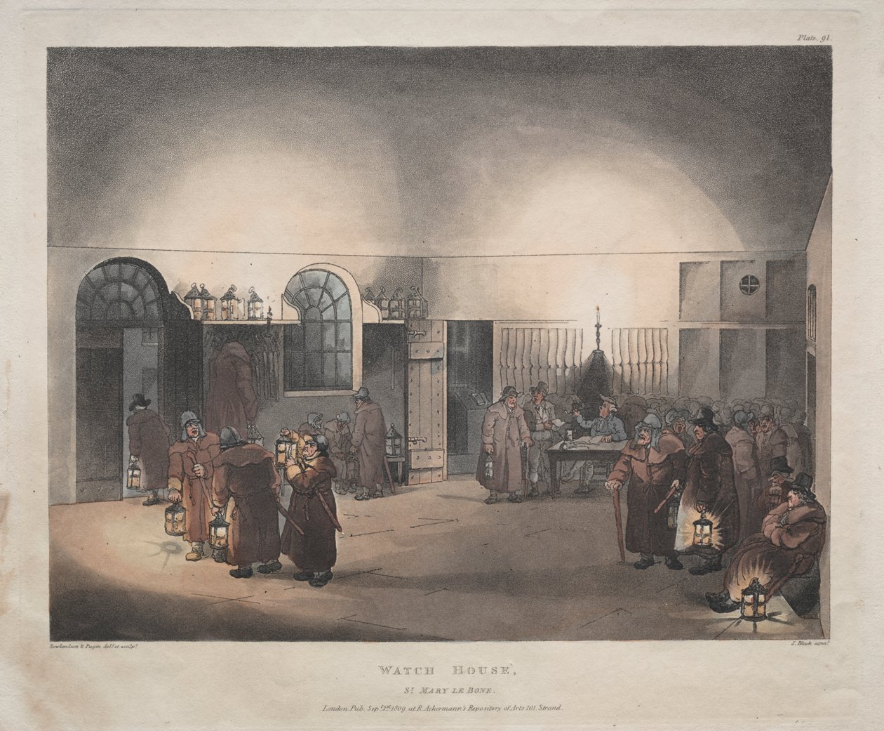 Assista House, St. Mary Le Boue de Thomas Rowlandson
