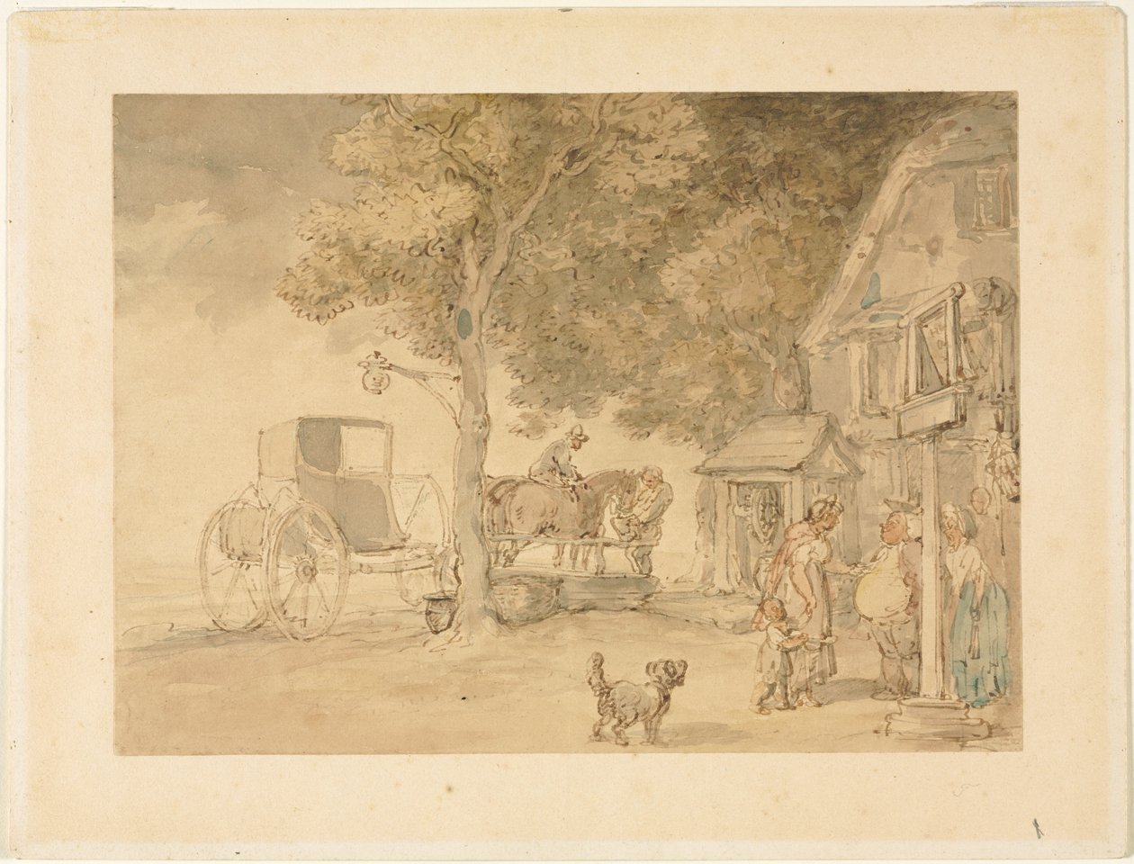 Molhar Cavalos. de Thomas Rowlandson