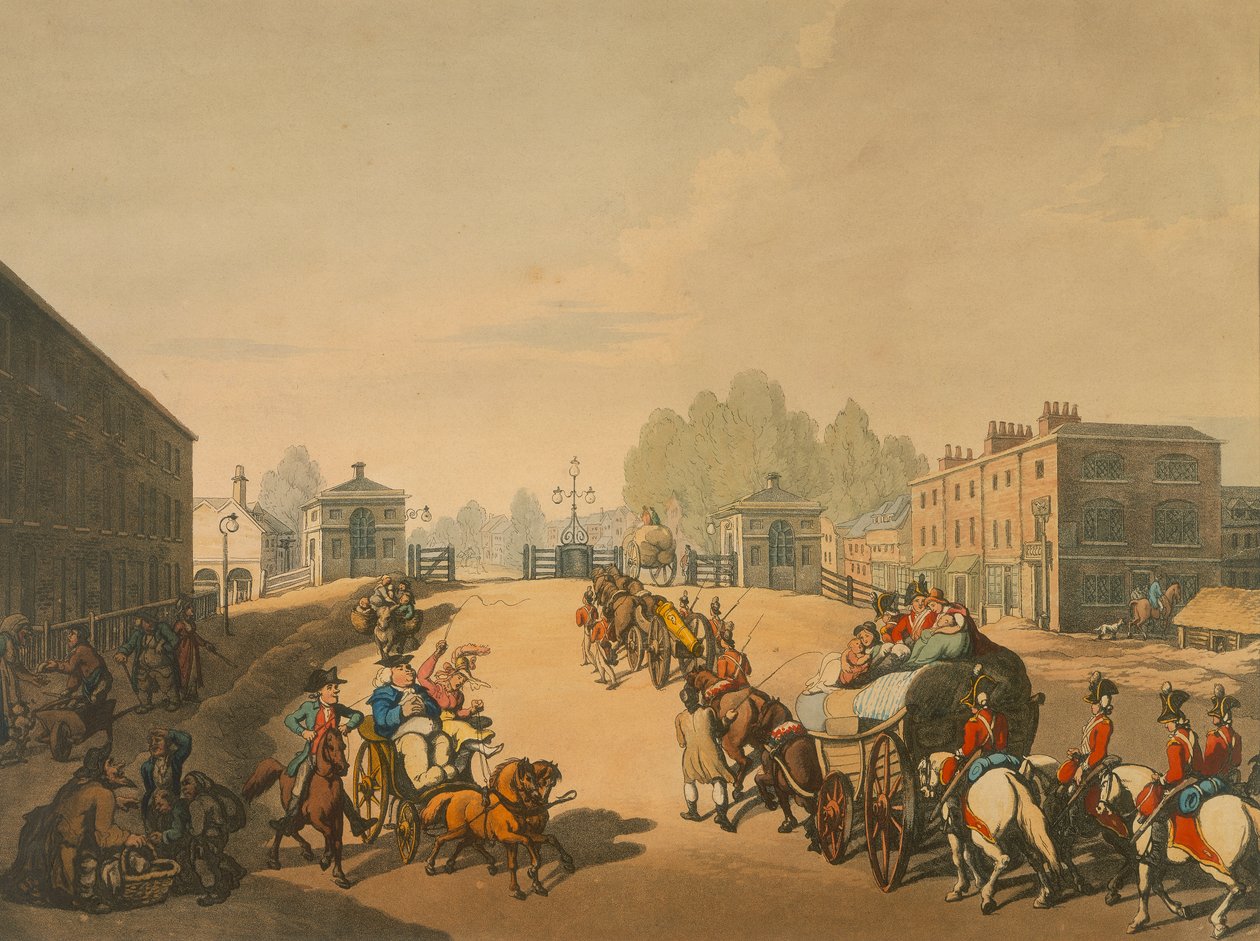 Whitechapel Turnpike, Londres, 1798 de Thomas Rowlandson