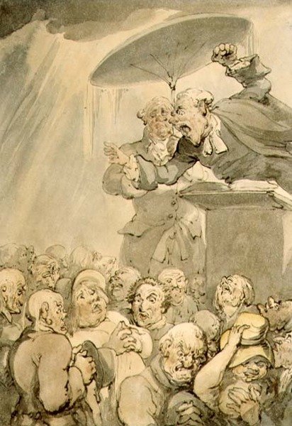 William Field (1768-1851) Pregação de Thomas Rowlandson