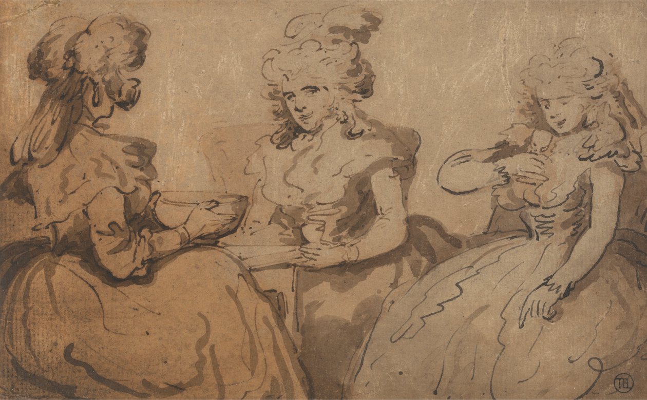 Soco de Bebida para Mulheres de Thomas Rowlandson