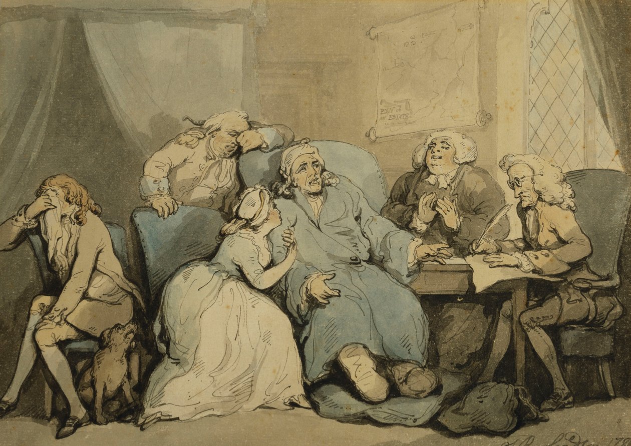 Escrevendo a Vontade, 1786 de Thomas Rowlandson