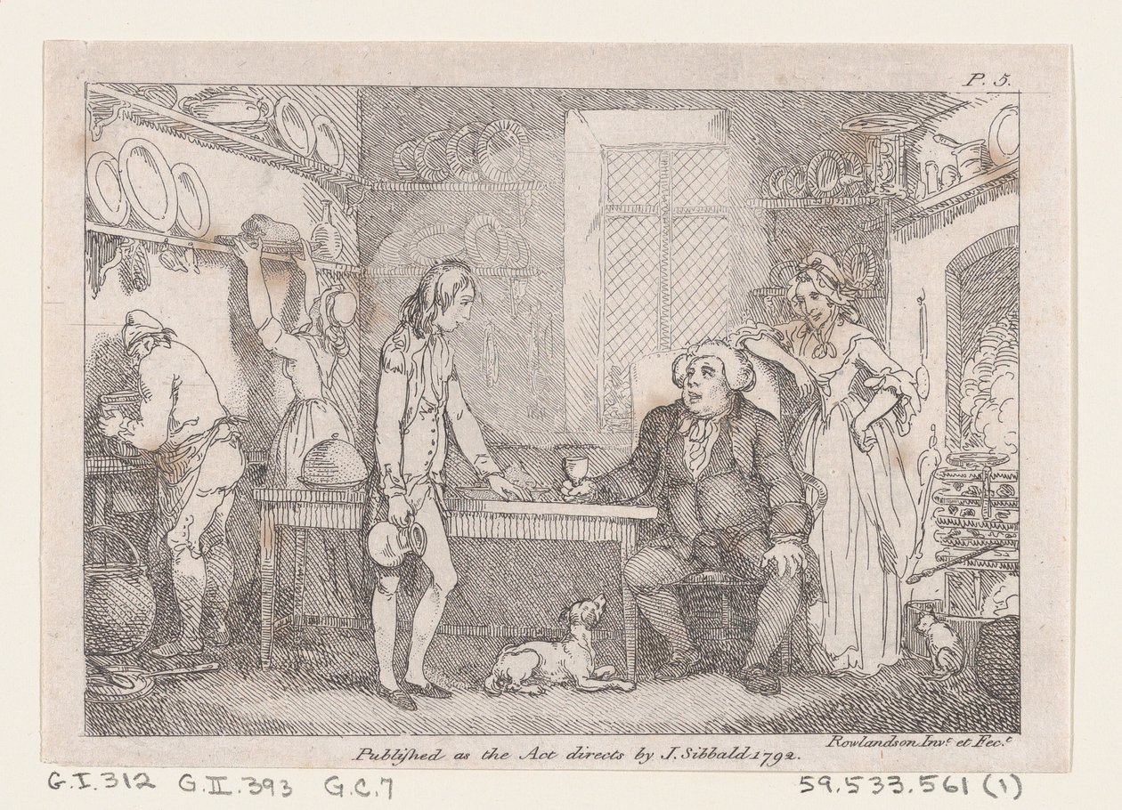 Young Adams Catequizado por Parson Adams, de The Adventures of Joseph Andrews, e seu fr..., 1792. de Thomas Rowlandson