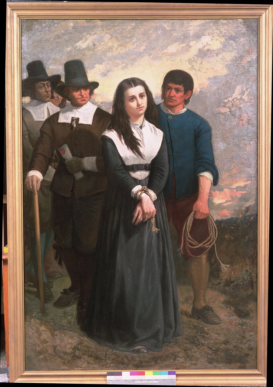 Monte das bruxas (o mártir de Salem) 1869 de Thomas Satterwhite Noble