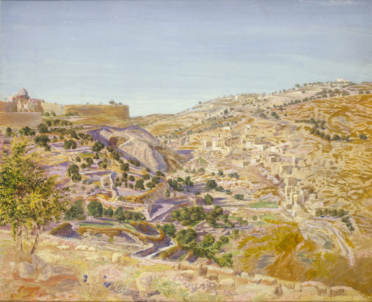 Vista de Jerusalém, 1854 de Thomas Seddon