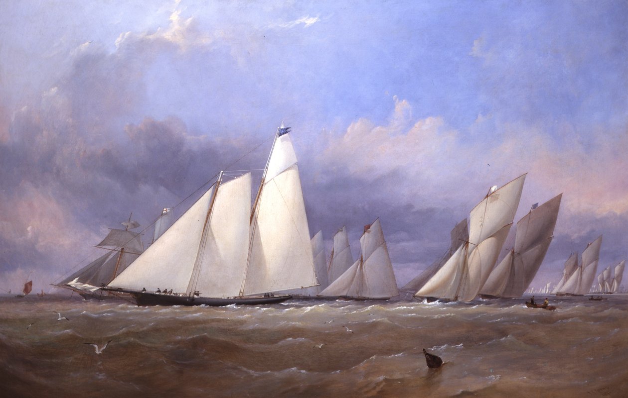 A América em Cowes, 1852 de Thomas Sewell Robins