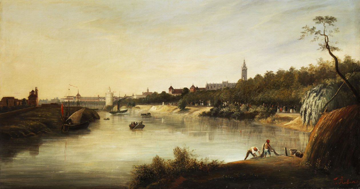 Vista de uma cidade inglesa (?) de Thomas Sewell Robins