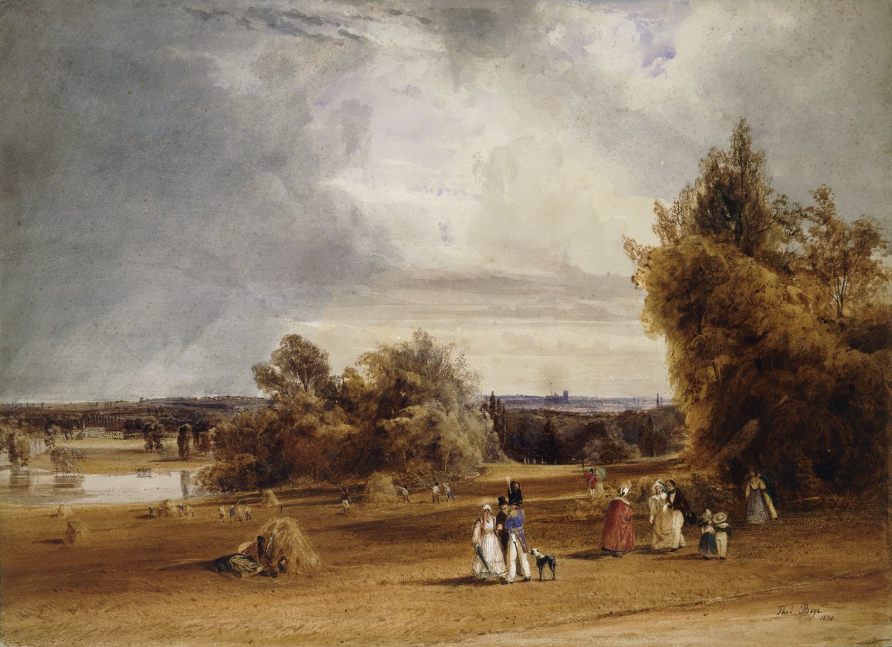 Uma vista de Paris a partir de St. Cloud, 1830 de Thomas Shotter Boys