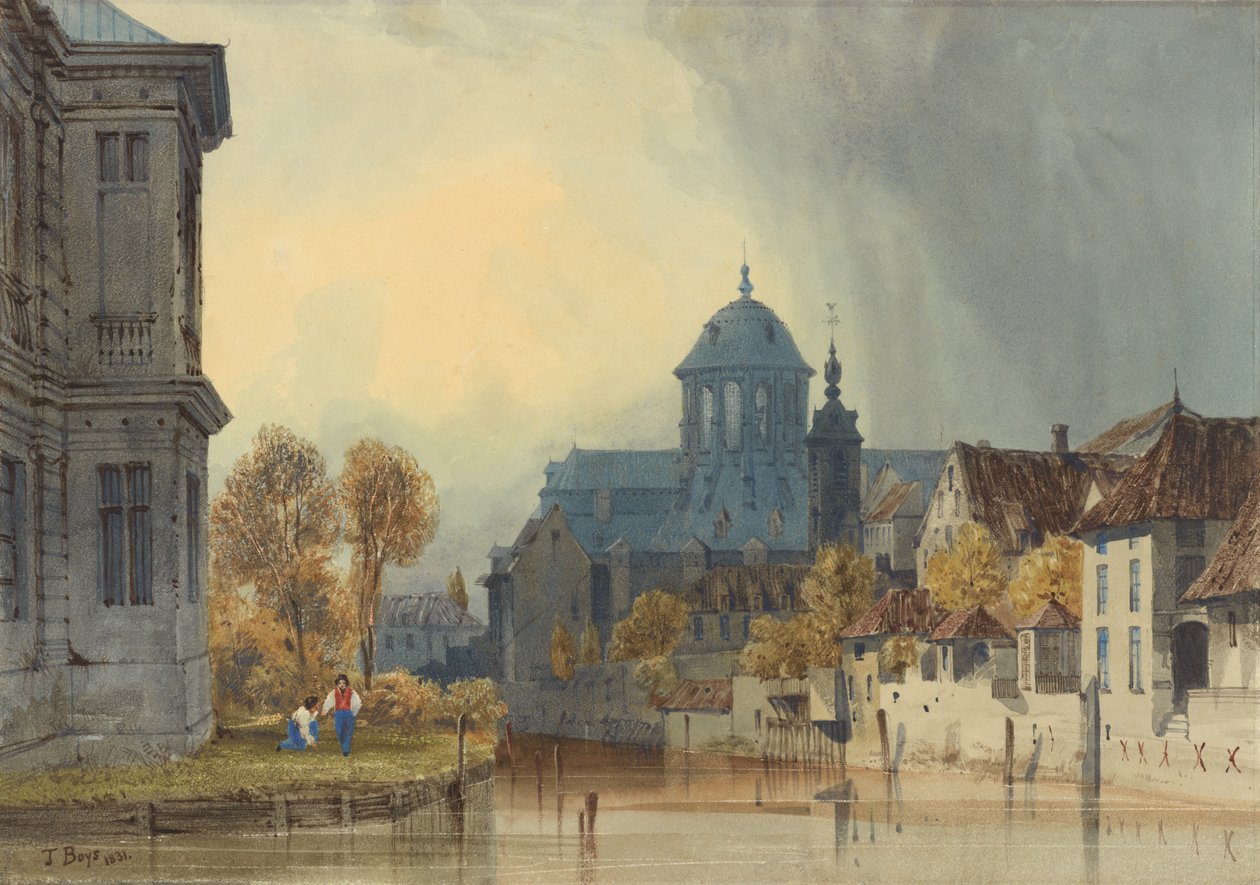Vista da igreja de Nossa Senhora de Hanswijk, Mechelen (Malines), Bélgica de Thomas Shotter Boys