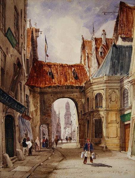 Antuérpia (aguarela e corpóreos sobre papel) de Thomas Shotter Boys