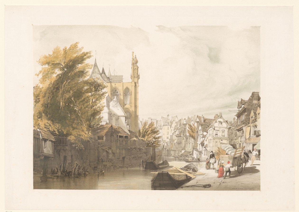 Vista da Rue de Rivage, em Abbeville de Thomas Shotter Boys