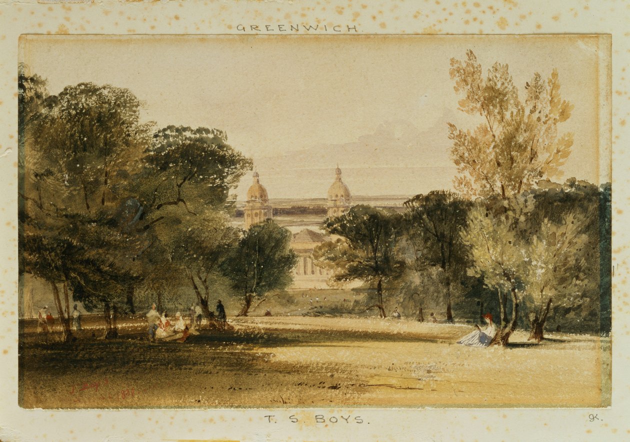 Hospital de Greenwich do parque, 1830 de Thomas Shotter Boys