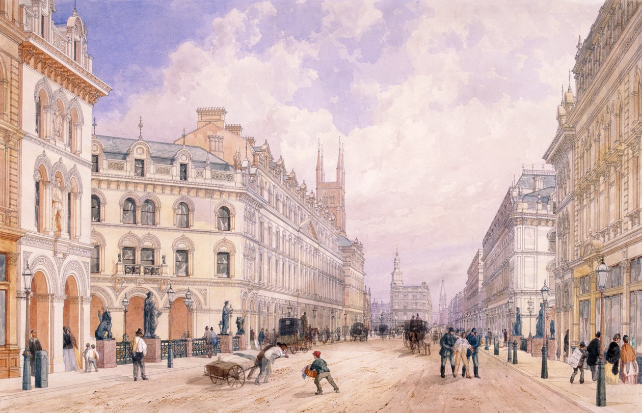 Viaduto Holborn, Londres, 1871 de Thomas Shotter Boys