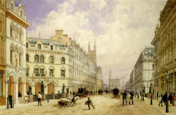 Viaduto Holborn com vista para Leste, City of London de Thomas Shotter Boys