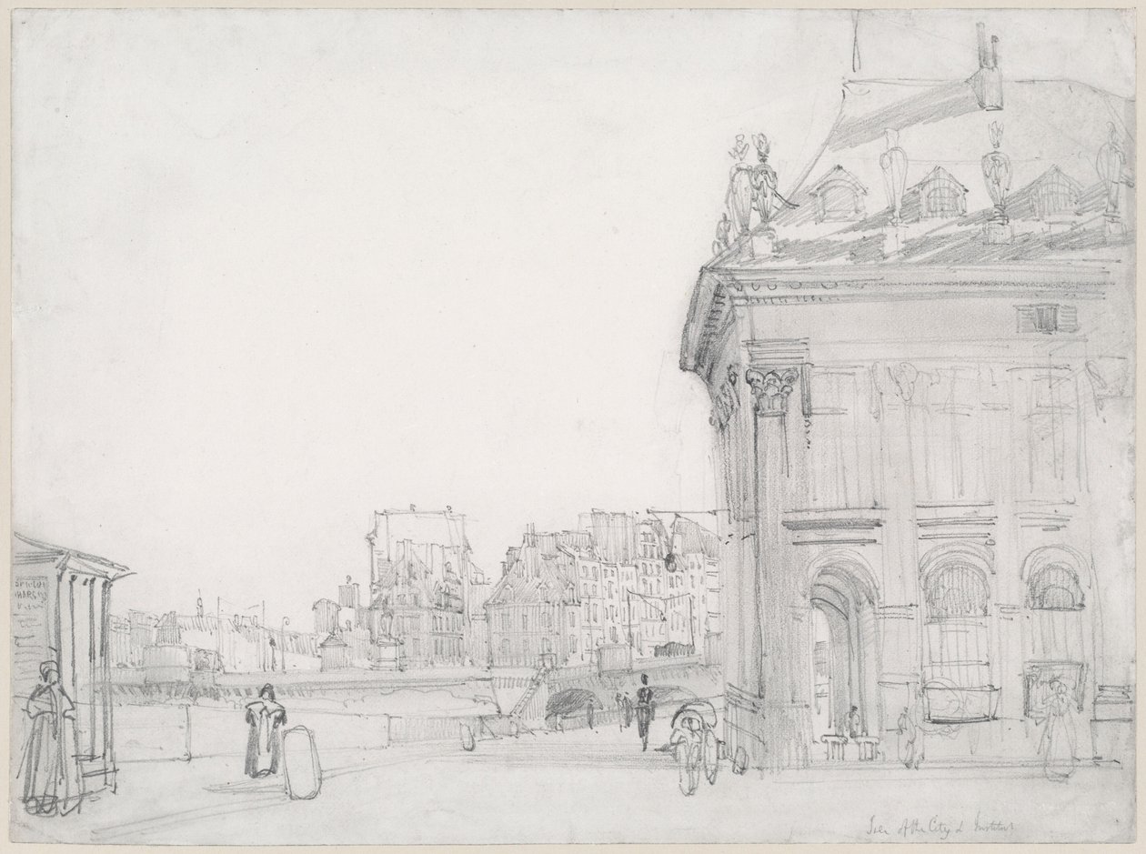 Île de la Cité vista do Institut, Paris de Thomas Shotter Boys