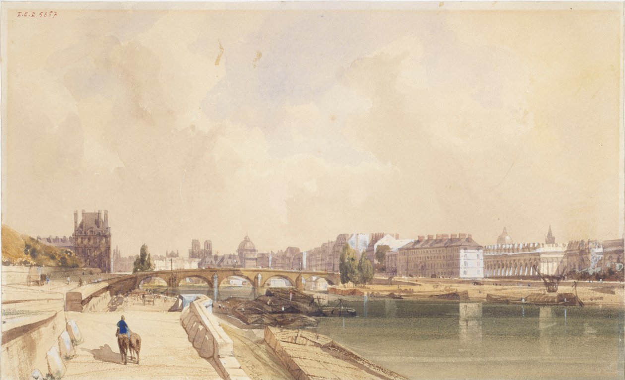 A Pont Royal em 1833 de Thomas Shotter Boys