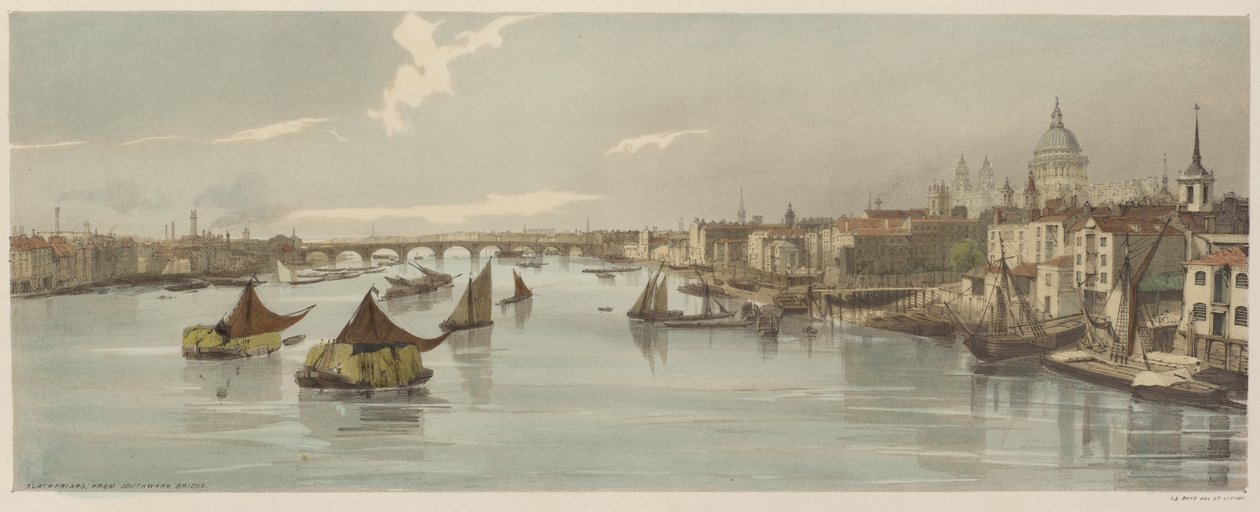 Londres como ela é: Blackfriars, de Southwark Bridge de Thomas Shotter Boys