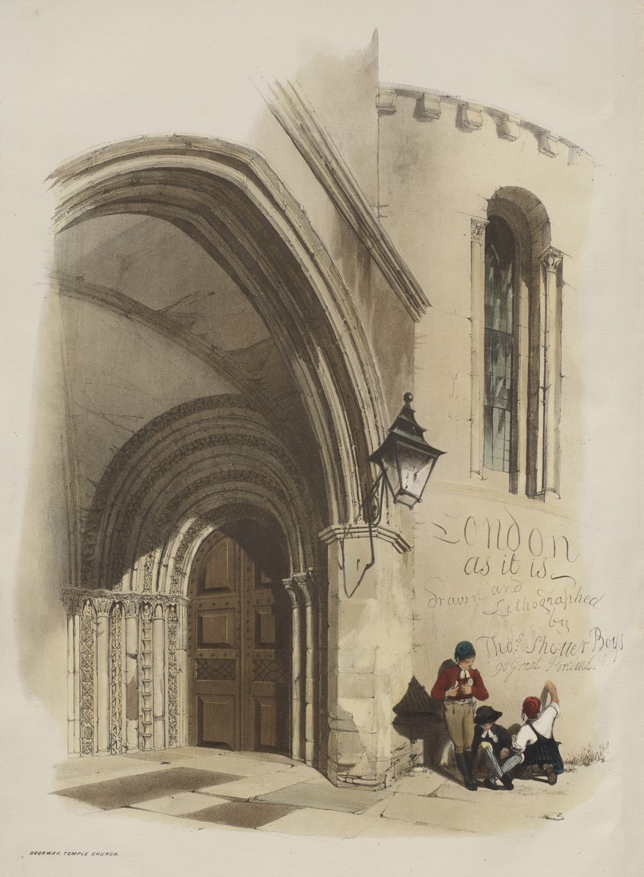 Londres como ela é: entrada, igreja do templo de Thomas Shotter Boys
