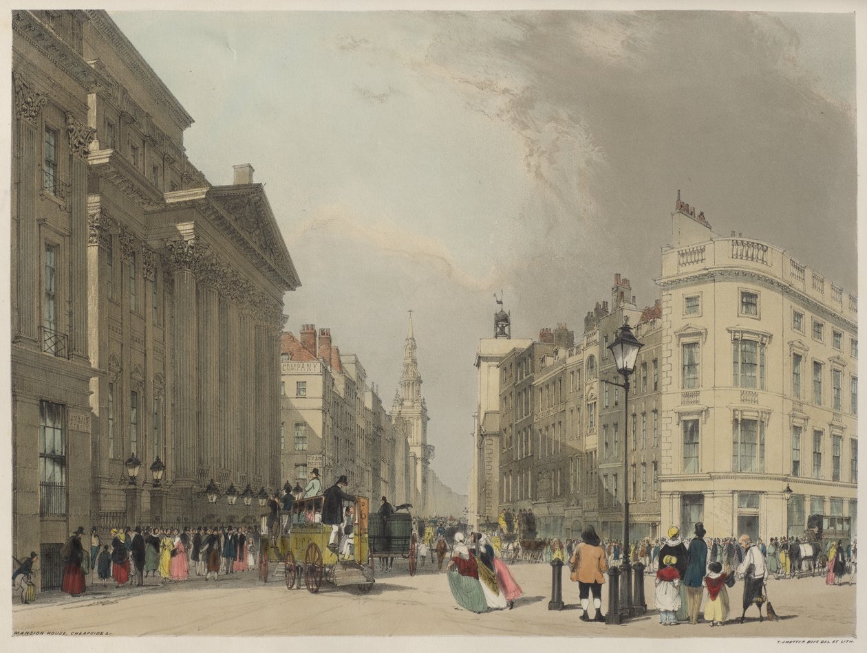 Londres como ela é: Mansion House, Cheapside de Thomas Shotter Boys