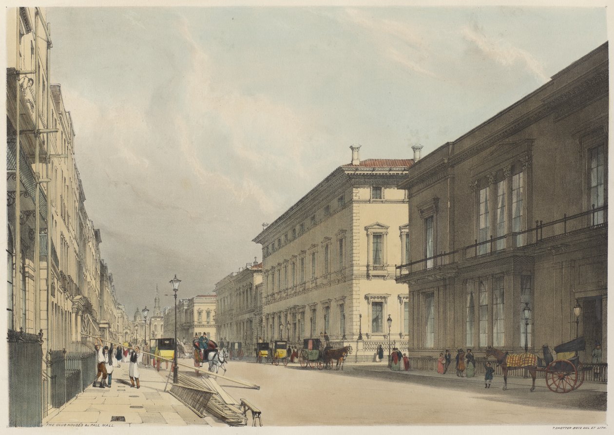 Londres como ela é: The Club-Houses, Pall Mall de Thomas Shotter Boys