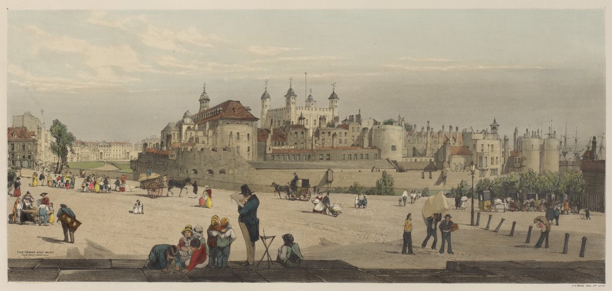 Londres como é: a torre e a hortelã, de Great Tower Hill de Thomas Shotter Boys