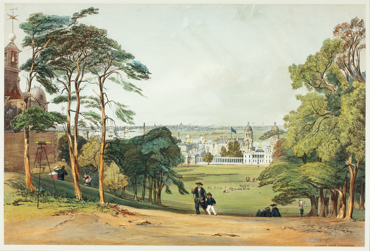 Londres, de Greenwich, placa cinco de Original Views of London as It Is de Thomas Shotter Boys