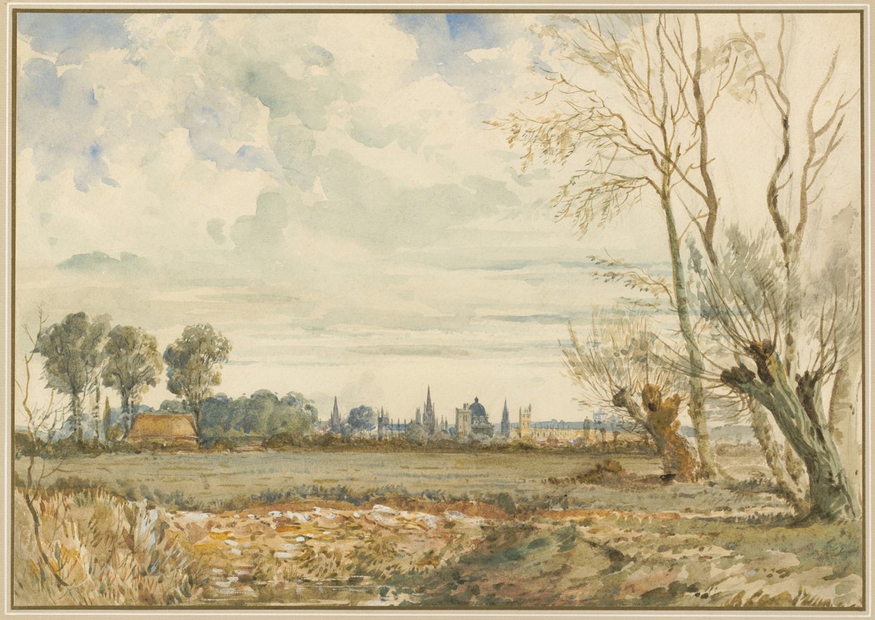 Meadows com vista distante de Oxford de Thomas Shotter Boys