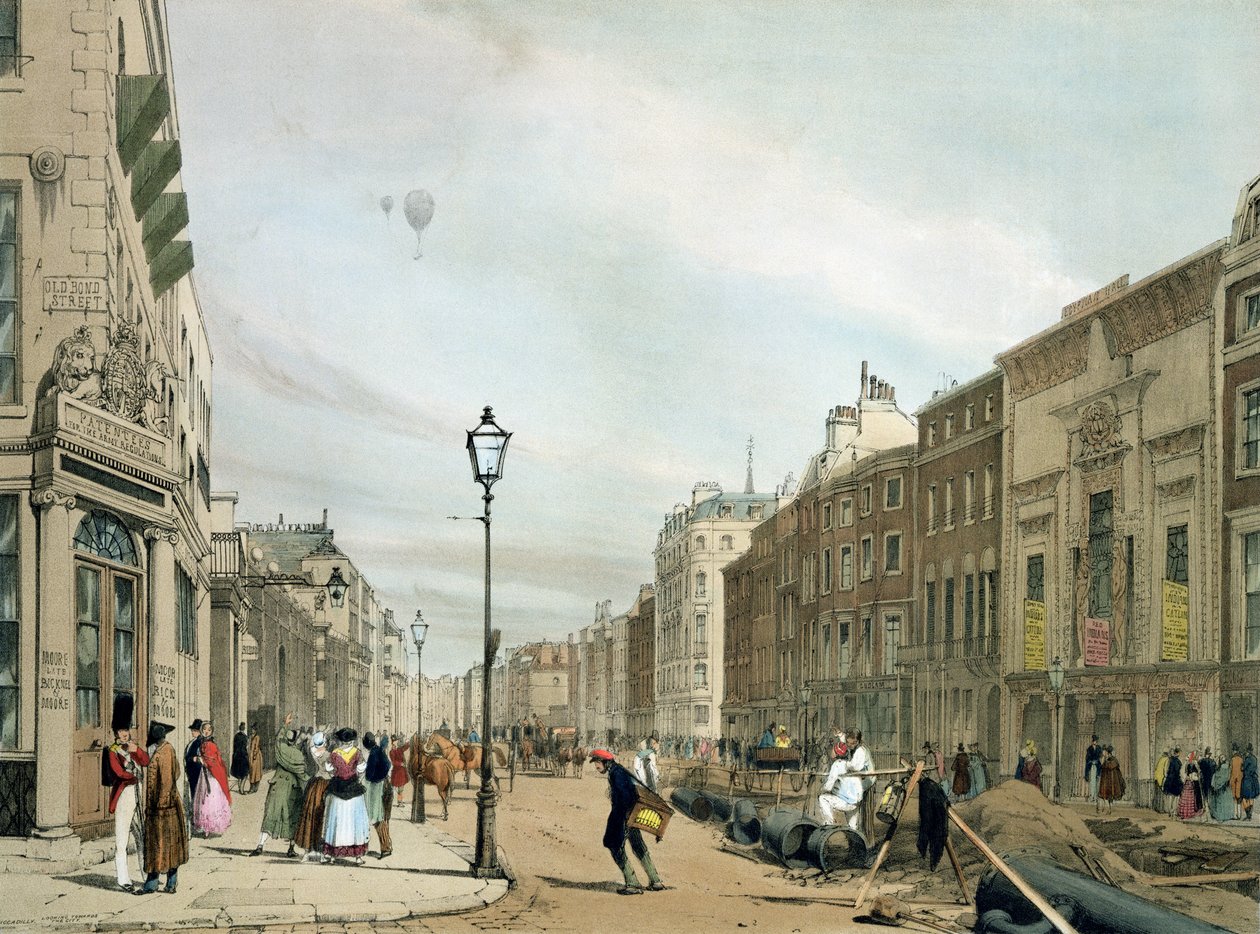 Piccadilly da esquina da Old Bond Street, de 