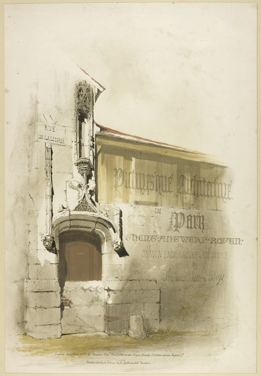 Arquitetura pitoresca em Paris, Ghent, Antuérpia, Touen, etc. de Thomas Shotter Boys