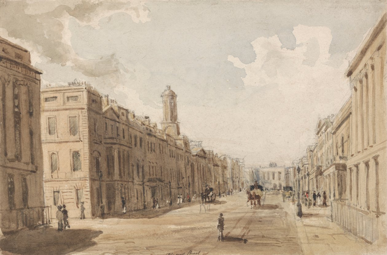 Regent Street, Looking Toward Piccadilly From Waterloo Place de Thomas Shotter Boys