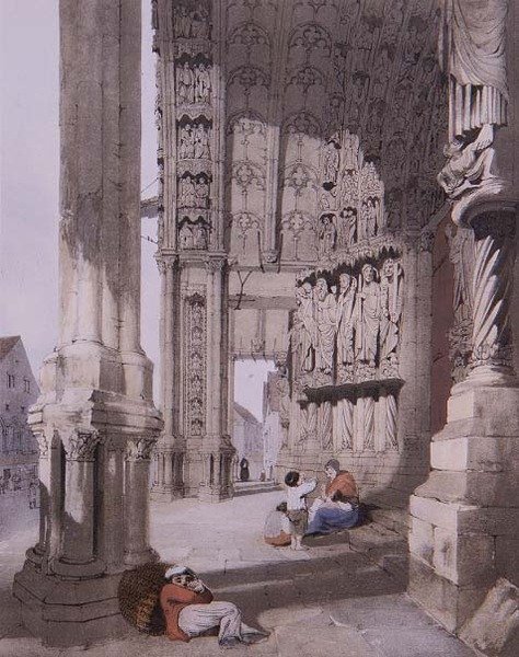 South Porch of Chartres Cathedral, ilustração de 