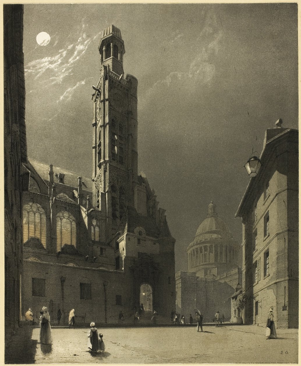 St. Etienne du Mont e o Panteão, Paris de Thomas Shotter Boys