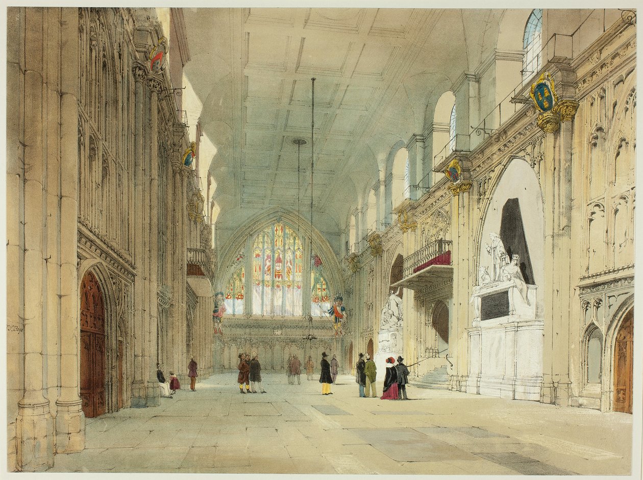 The Guildhall, placa 25 de Original Views of London as It Is de Thomas Shotter Boys