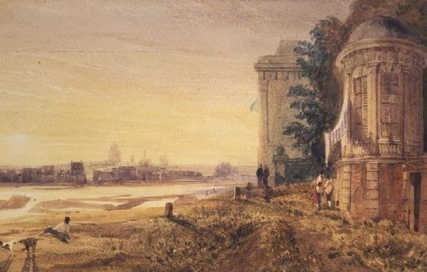 A periferia de Paris (aguarela) de Thomas Shotter Boys