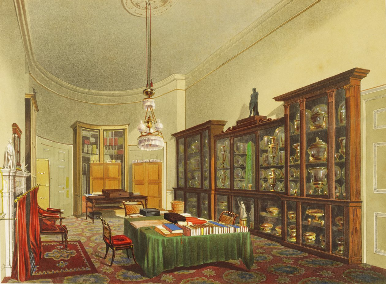 Sala do Secretário, Apsley House, por T. Boys, 1853 (impressão) de Thomas Shotter Boys