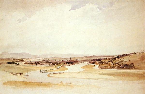 O Sena em Rouen (aguarela sobre papel) de Thomas Shotter Boys