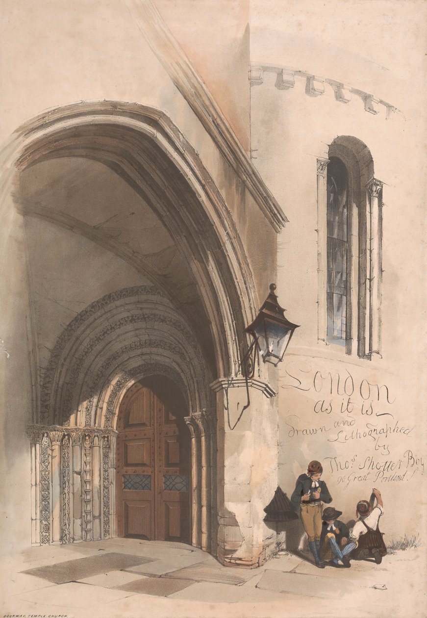 Página de título de um conjunto de Litografias de Londres de Thomas Shotter Boys