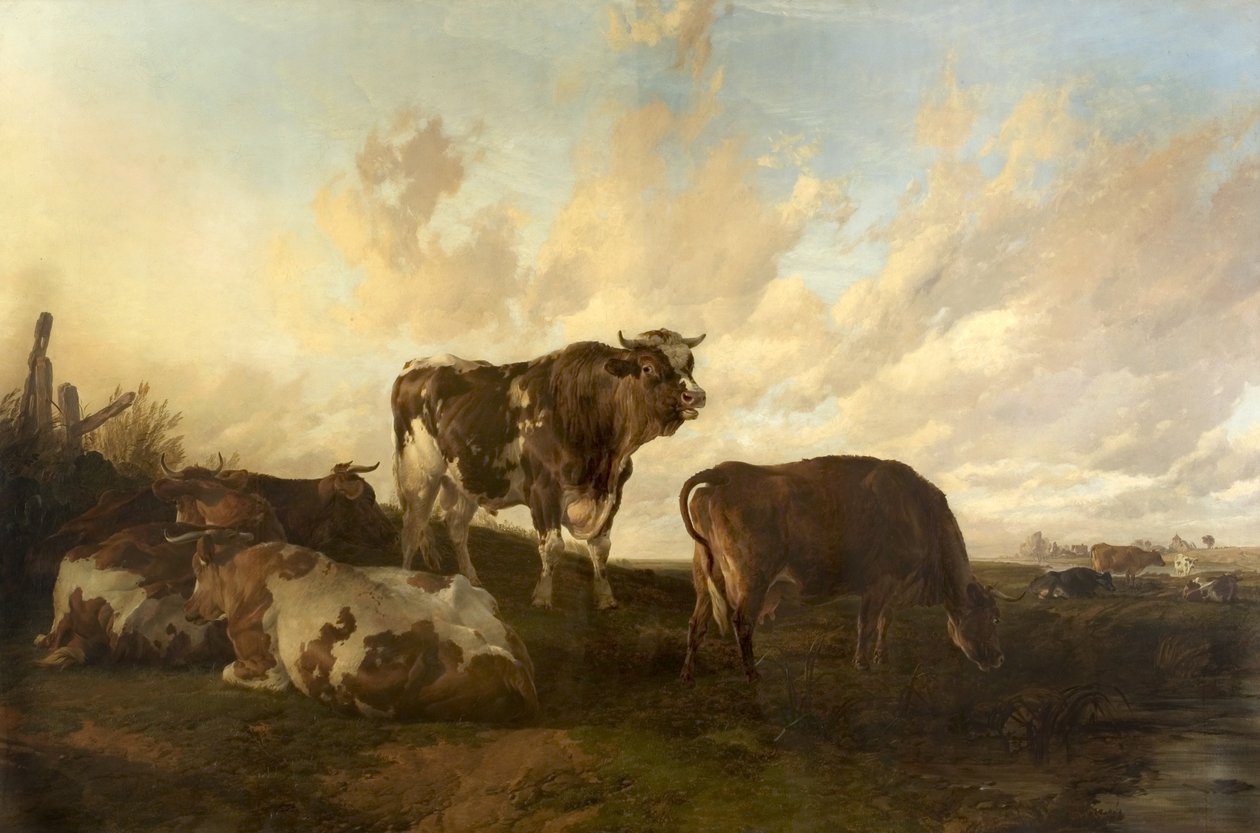 Repouso nos prados, 1851 de Thomas Sidney Cooper