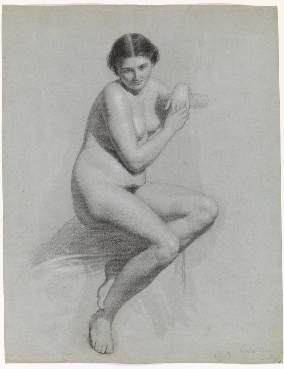 Nua Feminina Sentada de Thomas Simon Cool