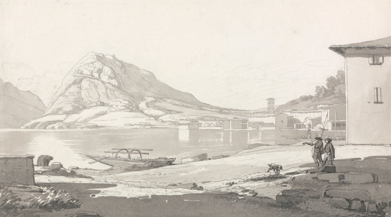 Cidade e Lago de Lugano de Thomas Smith of Derby