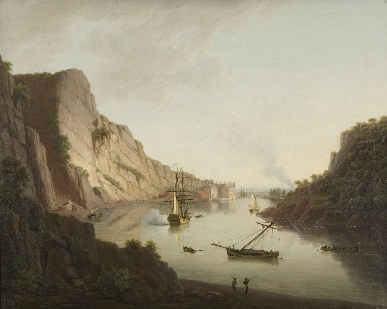 Vista das rochas de São Vicente e Hotwells (óleo sobre tela) de Thomas Smith of Derby