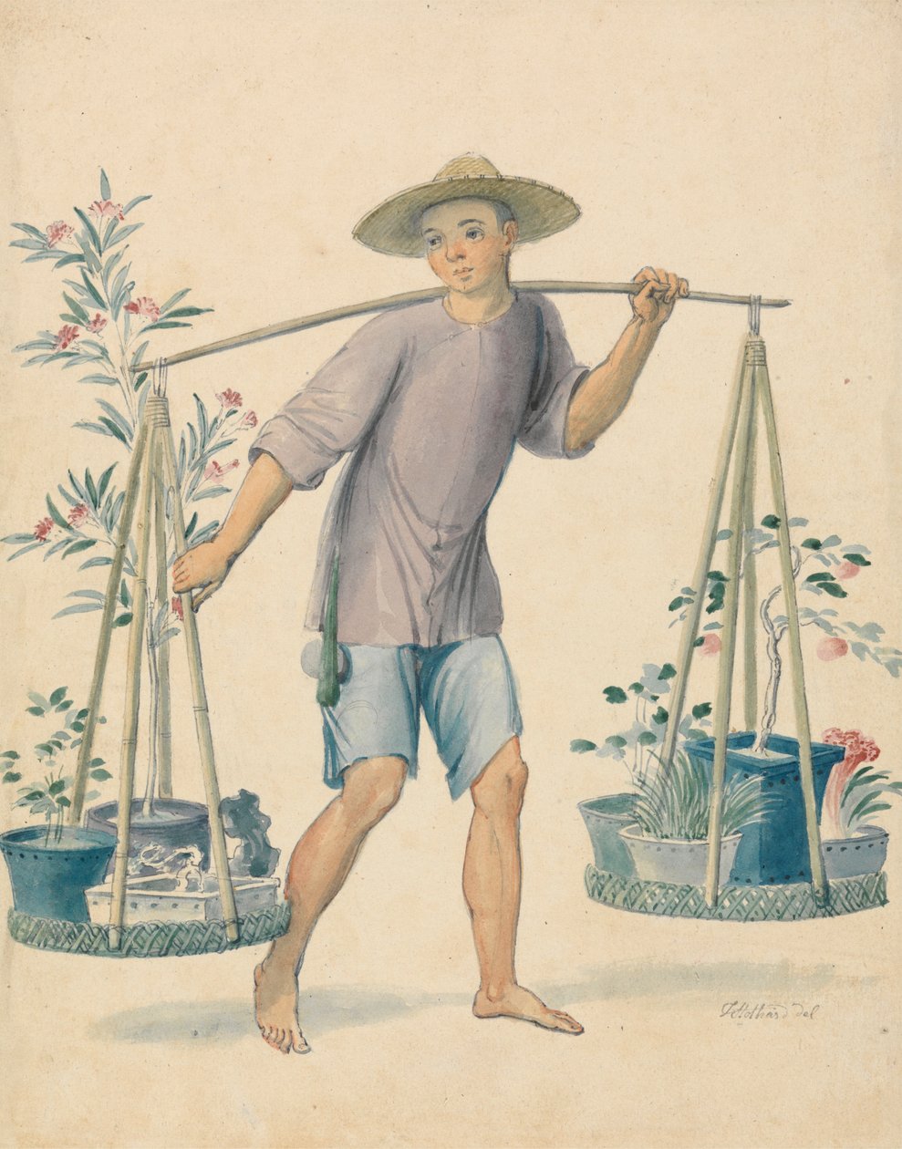 Vendedor Chinês de Flores de Thomas Stothard
