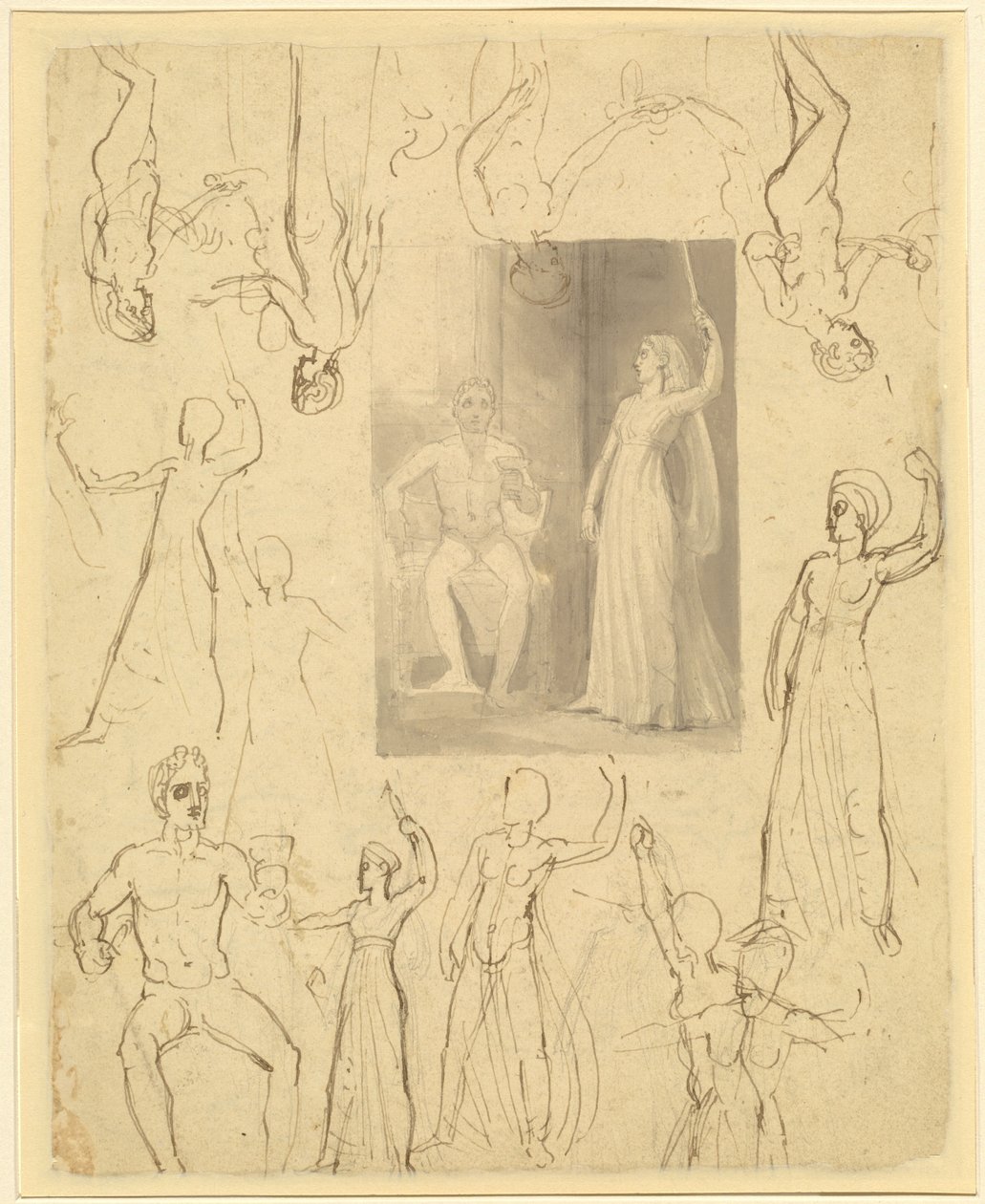Design para ilustração de livro de Circe e Ulisses [reto] de Thomas Stothard