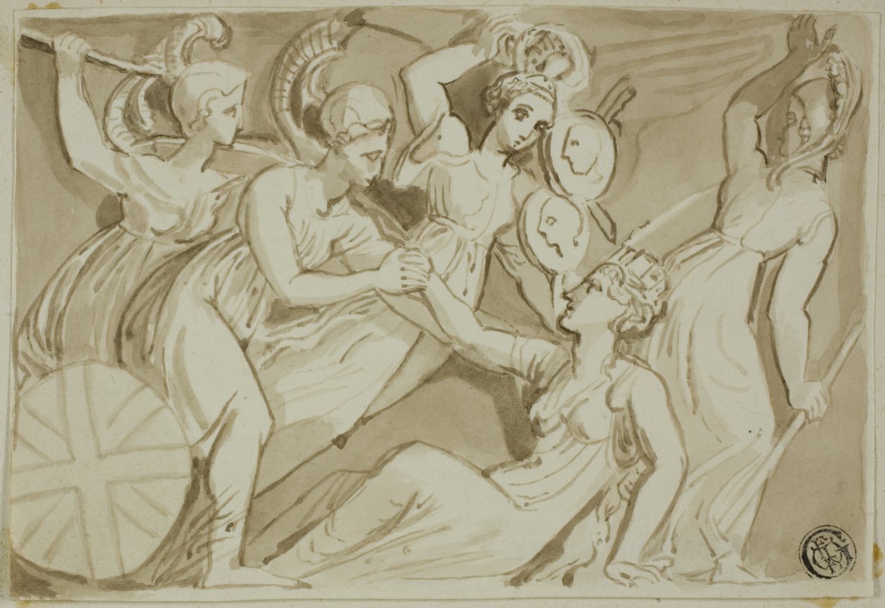 Guerreiras que vêm em socorro da Britannia de Thomas Stothard