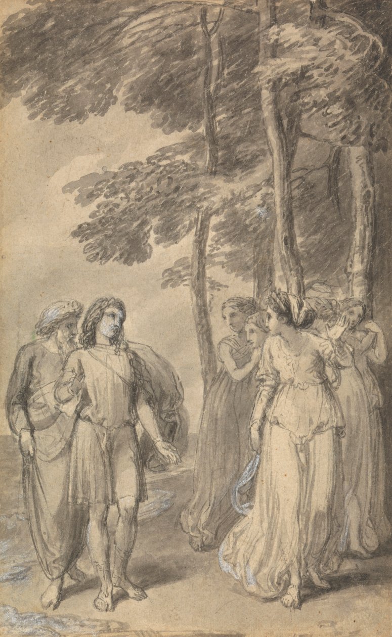 Uma das Seis Ilustrações para "As Aventuras de Telemachus filho de Ulisses" de Fenelon de Thomas Stothard