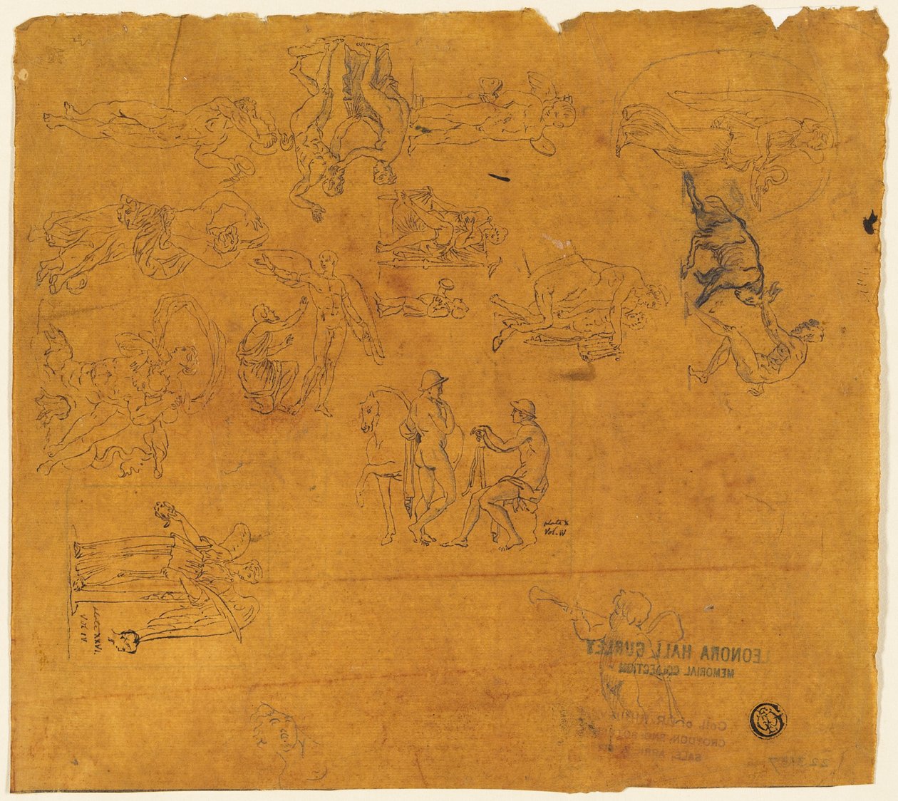 Folha de Esboços de Assuntos Mitológicos de Thomas Stothard